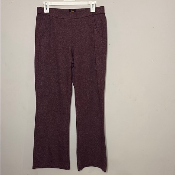 Lee Women's Burgundy Flare Pants - Picture 1 of 8